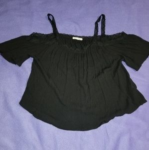 Black off the shoulder top